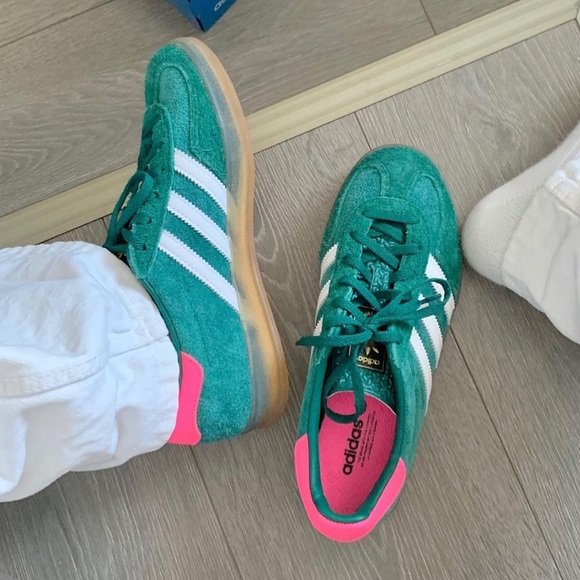 Adidas gazelle collegiate green lucid pink - Picture 11 of 16